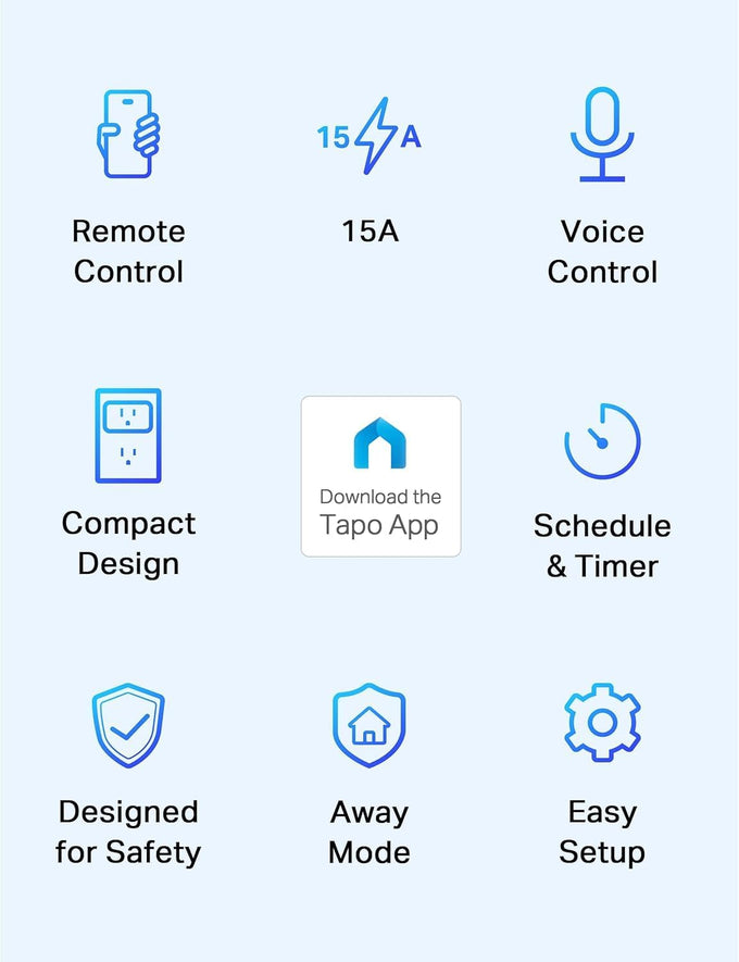 Tapo Smart Plug Mini 15A, Smart Wi-Fi Plug, P105(4-Pack)