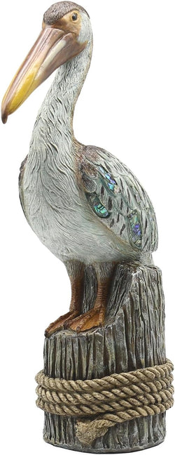 Lukitas Standing Pelican Statue and Sculpture Coastal Decor, Resin 14''