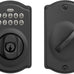 Schlage Electronic Keypad Deadbolt Lock, Camelot Trim, Matte Black