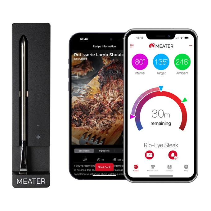 MEATER SE Wireless Smart Meat Thermometer, Black, Bluetooth, Grill & Oven