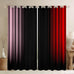 Feelyou Geometric Abstract Ombre Window Curtains for Bedroom Living Room Kids Teens Dark Blue and Black Striped Curtains Decor Modern Fashion Window Drapes Treatments 52W X 84L,2 Panels