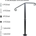 Handrail Railing, Single Post Handrail, Stair Railing for Concrete,Sturdy Handrails with Base, Mountable Iron Stair Handrail for 1 or 2 Steps, Grab Rail for Steps Porch, Railings for Outdoor Step