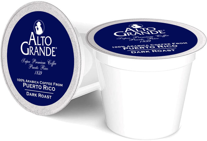 Alto Grande Puerto Rico Arabica Coffee Pods, Medium-Dark Roast, 72 Count