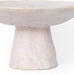 Shelf & Nook Ceramic Pedestal Bowl – Large Decorative Footed Bowl for Fruit, Keys, Entryway Table, Kitchen Island Centerpiece – Off-White Matte Stoneware, Modern French Farmhouse Decor