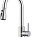 FORIOUS Black Touchless Kitchen Faucet with Soap Dispenser, Hands-Free