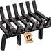 AMAGABELI GARDEN & HOME Fireplace Grate Log Holder 24 Inch Firewood Burning Rack Heavy Duty Wrought Iron Solid Steel for Chimney Hearth Fire Pit Outdoor Kindling Tools Wood Stove Accessories