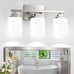 Matte Black Bathroom Light Fixtures, 5-Light Vanity Lights over mirror