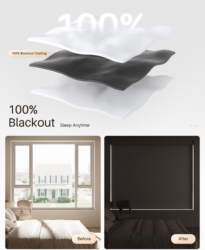 Smart Roller Shades for Windows, Works with Alexa, 23" W x 70" H, White