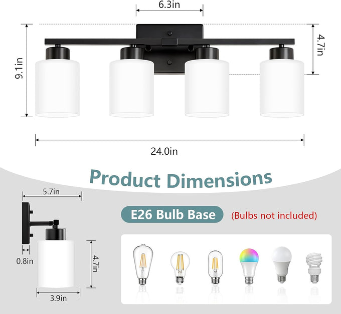 Black Bathroom Light Fixtures Vanity Lighting Over Mirror