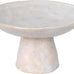 Shelf & Nook Ceramic Pedestal Bowl – Large Decorative Footed Bowl for Fruit, Keys, Entryway Table, Kitchen Island Centerpiece – Off-White Matte Stoneware, Modern French Farmhouse Decor