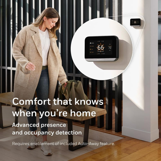 Honeywell Home X7S Smart Wi-Fi Programmable Thermostat, Black