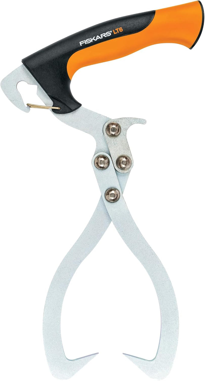 Fiskars Log Tongs, One-Handed Firewood Carrier, 9" Diameter