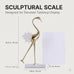 suruim Elegant Gold Crane Bird Statues with Crystal Tail Accents, Decorative Brass Figurines for Home Decor (White B)