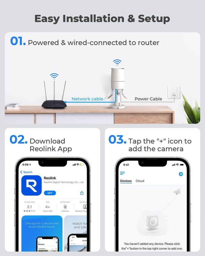 REOLINK 5MP WiFi Outdoor Camera RLC-510WA, Wireless Home Security Cameras