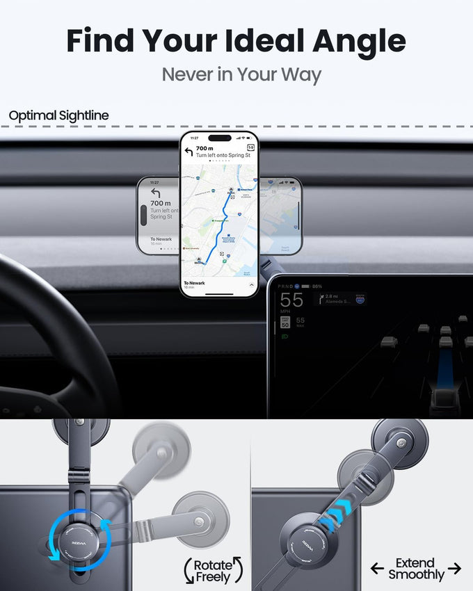 REEVAA Tesla Phone Mount for Model Y/YL/3/X/S Accessories, Magsafe Holder