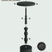 25" End Table, Art Deco Martini Side Table for Living Room, Black