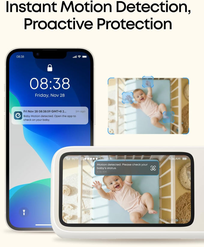 eufy Baby Monitor C10, 2K Camera, 4.5" 480p Display, No Wi-Fi