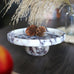 Marble Decorative Tray, 7" Round Marble Tray for Coffee Table
