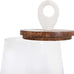 Bloomingville Small Clear Glass Jar with Mango Wood & Marble Lid