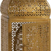 Serene Spaces Living Moroccan Lightweight Thin Gold Ornate Candle Lantern, Antique Gold Lantern, Decorative Candle Holders for Indian Wedding, Eid, Ramadan, Events, 4.5" Diameter & 12" Tall