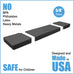 KidKusion Soft Seat Hearth Pad | Made in USA| Black | 60" x 14" | Fireplace Safety Cushion | Hearth Pad