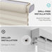 Joydeco No Drill Light Filtering Cellular Shades, 35" W x 64" H, Beige