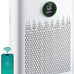 ECOSELF Smart Air Purifier for Home Large Rooms, with WiFi Control, Covers Up to 2400 Ft², Smart Mode, AQI Display, 22dB Sleep Mode & Aromatherapy with 2X-Power Filtration, HAP603WF, White