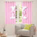 jejeloiu Pink Bowknot Blackout Curtain,(2 Panels,52 x 90 Inch),Gifts Women Teen Girl Initial Letter K Curtains for Bedroom Living Room,Girly Romantic Blackout Curtains,Window Treatments