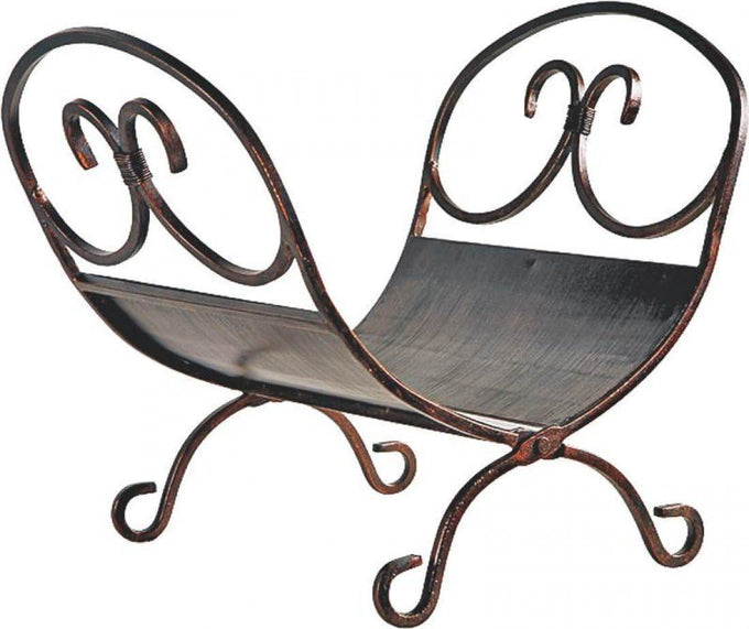 HOMEBASIX CPO90503AC3L Log Rack, Antique Bronze Finish