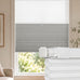 LazBlinds No Drill Cordless Day Night Cellular Shades, 34.5"W x 64"H, White