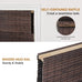 SEEYE Cordless Bamboo Roman Shades, Blackout Natural Bamboo Blinds for Indoor Windows, Roll Up Blind Privacy Shade for Home, Office, Door, UV Resistant & Easy to Install, 42" W x 64" H, Brown