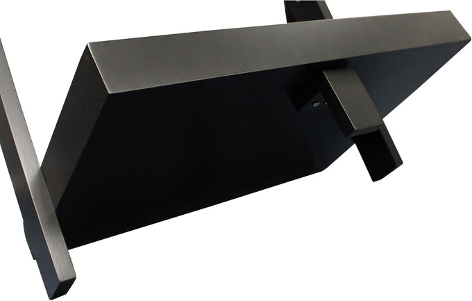 eHemco Modern 5 Tier Leaning Wall Ladder Bookshelf, Black, 70 Inches