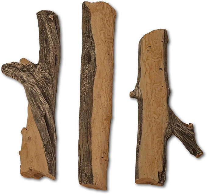 Midwest Hearth Gas Logs Deluxe Decorative Branch and Twig Set | Cast from Real Logs and Hand Painted in USA (Oak 3-Piece)