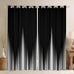 Feelyou Red and Black Darkening Drapes Abstract Ombre Blackout Curtains Boys Stripes Window Curtains Kids Toddler Red and Black Striped Window Treatments (2 Panels, 52 x 84 Inch)