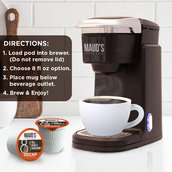 Maud’s Decaf Dark Roast Coffee Pods, 100ct