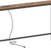 SUPERJARE 78.8 inch Narrow Behind Couch Table with 2 Charging Stations