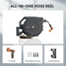 Giraffe Tools Retractable Garden Hose Reel 1/2"78FT Metal Bracket