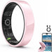 Slim Smart Ring for Women, Ceramic Health Fitness Tracker Pink，10#