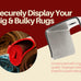 Rug Clips Heavy Duty 25 Pack Rug Grippers with Alligator Jaw Grip for Hanging Large Rugs, Mats – with 1"x1" Base for Display Rack (25 Pack)