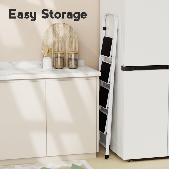 HBTower 4 Step Ladder, Folding Step Stool with Handle