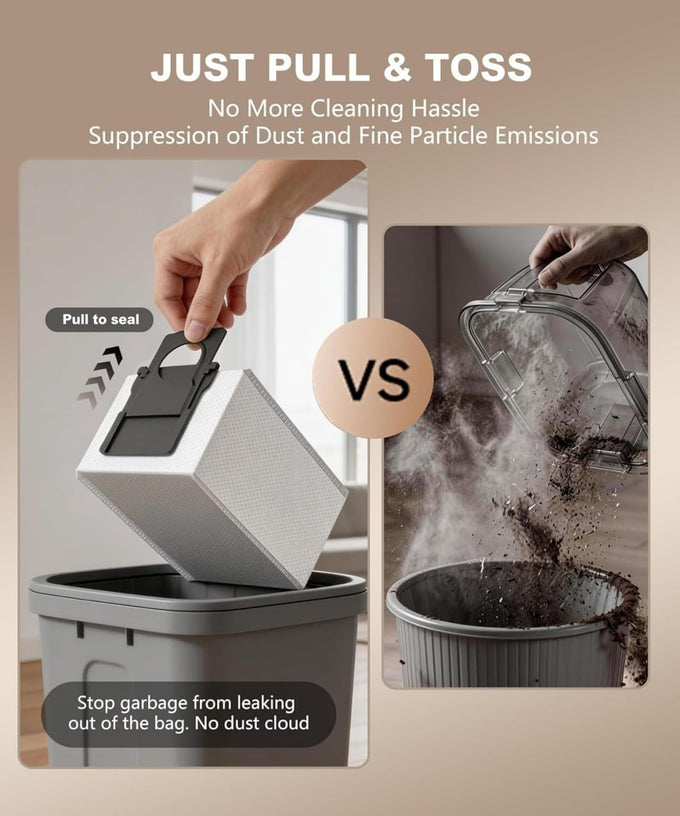 Touchless Vacuum Dustpan, 26kPa Suction, Bagged, Auto/Manual Mode