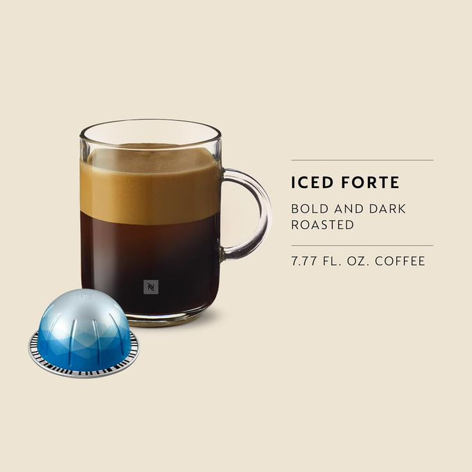 Nespresso Vertuo, Ice Forte, Dark Roast, 30-Count Espresso Pods