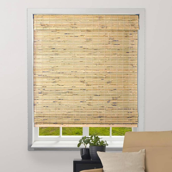 ARLO BLINDS Bamboo Roman Shades w/Valance 34" W x 60" H, Tuscan