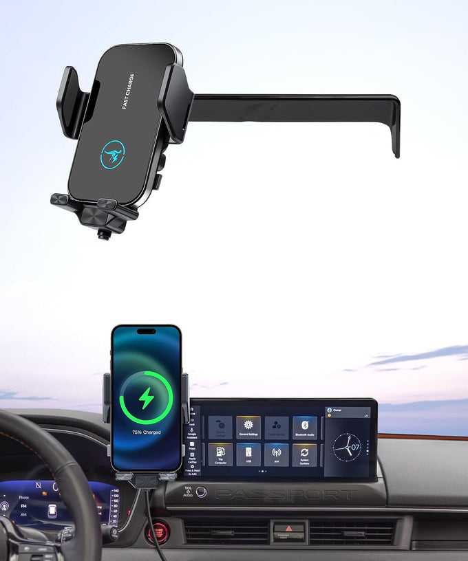 Wireless Charger Car Phone Holder for 2026 Honda Passport/Pilot 12.3 Screen