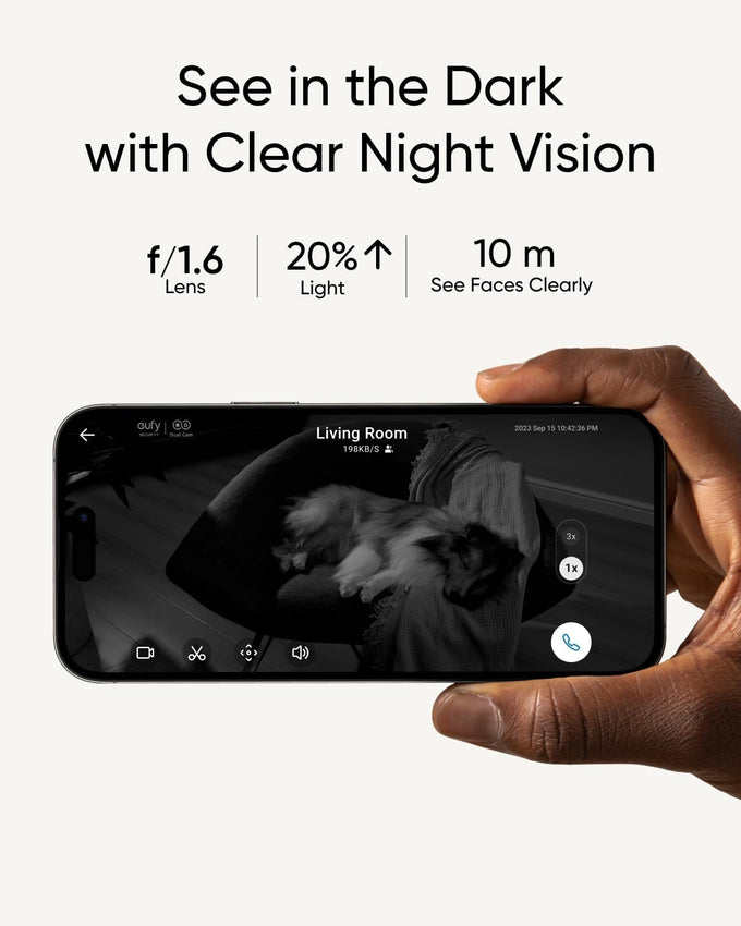 eufy Security 4K Indoor Cam S350, No Subscription, Dual Cameras, 8× Zoom