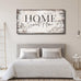 arteWOODS Home Sweet Home Wall Art Sign Large Dark Brown Farmhouse Wall Sign for Living Room Decoration Wooden Board Design Canvas Prints Modern Rustic Artwork Leaf Pictures Wall Decor 20" x 40"