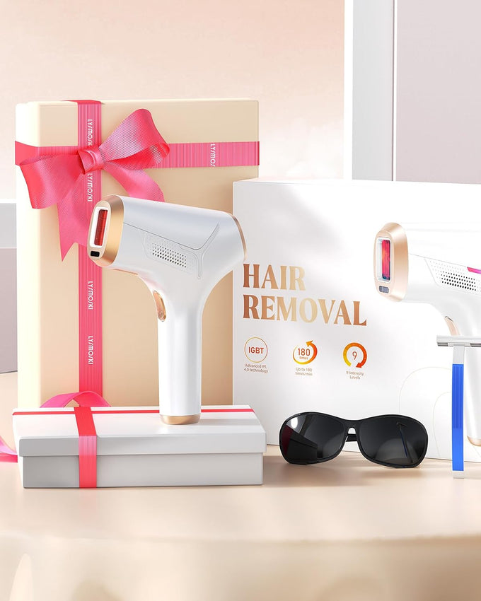 LYSMOSKI Laser Hair Removal for Women and Men, At-Home Use IPL Hair Removal Device with 5.2 cm² Treatment Window, Nearly Painless, Visible Results in 2 Weeks, Full Body Treatment in 8 Minutes, White