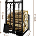 Firewood Storage Rack, Iron, Black, Portable, 20 in