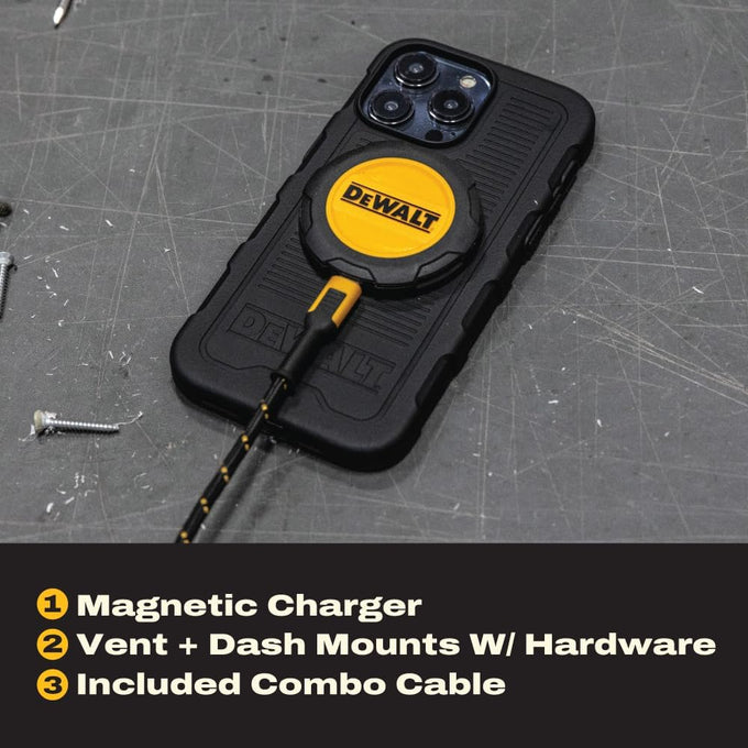 DEWALT Magnetic Phone Holder for Car Kit, Heavy Duty, iPhone 17 16 15 14