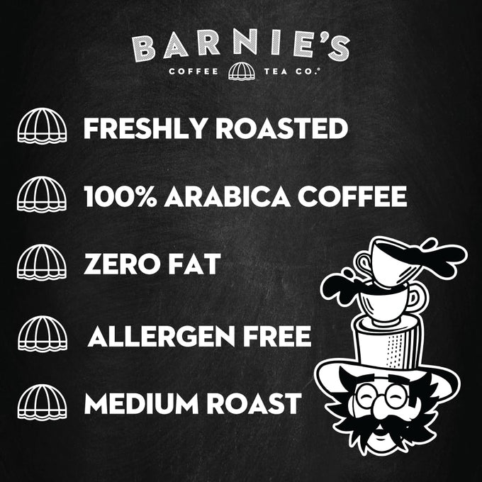Barnie's Coffee Santa's White Christmas Single Serve Coffee Pods with Coconut, Vanilla, and Caramel Flavors, Medium Roast Arabica Coffee Beans Compatible with Keurig Brewers, 48 Count